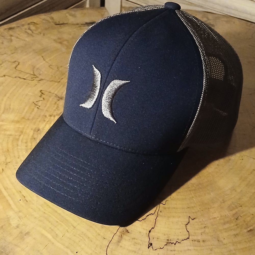 Navy Blue and Gray Mesh Cap